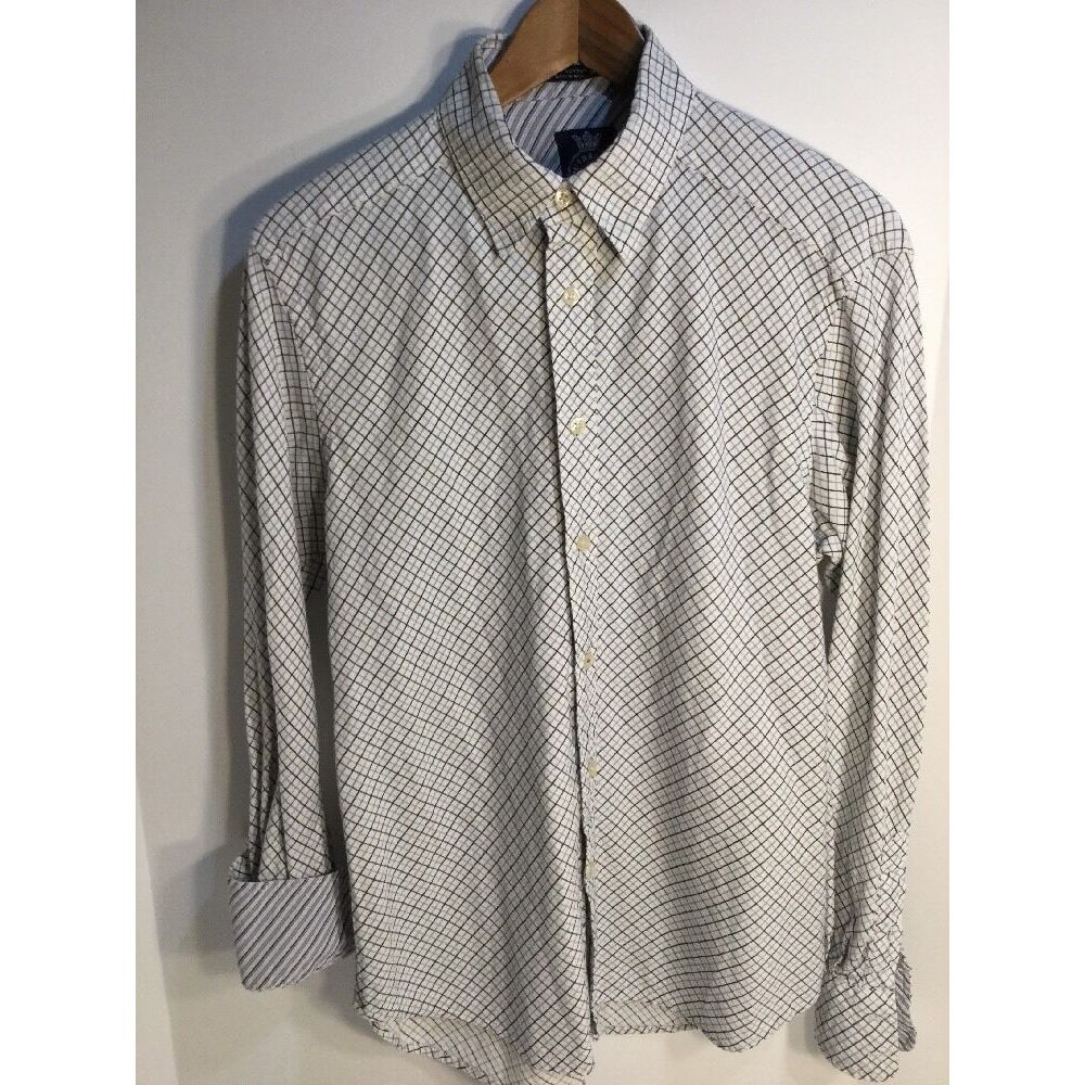 Southbridge New York London Mens Size Medium Plaid Long Sleeve Shirt A15‎
